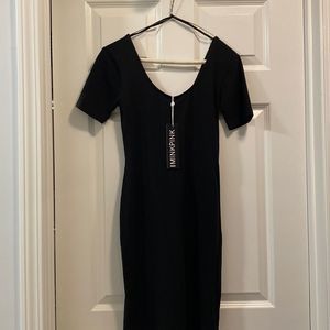 NWT. Mink Pink Black Scoop Neck Maxi Dress